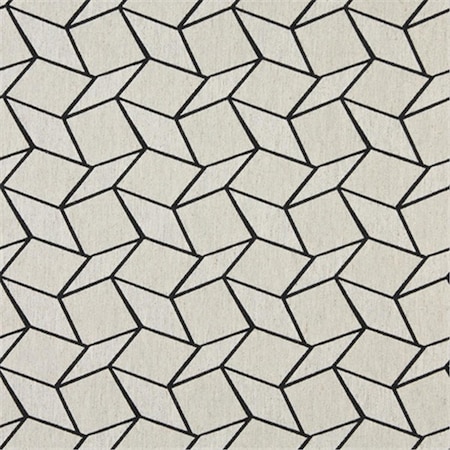 Designer Fabrics 54 in. Wide Midnight And Off White- Geometric Boxes- Designer Quality Upholstery Fabric K0007G